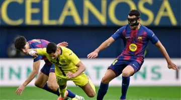 مواجهة قوية.. طرد مثير في مباراة برشلونة وفياريال الإسباني